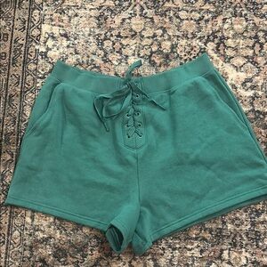 Victoria's Secret Green Lace-Up Shorts